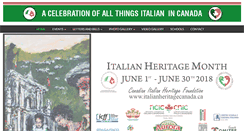 Desktop Screenshot of italianheritagecanada.com